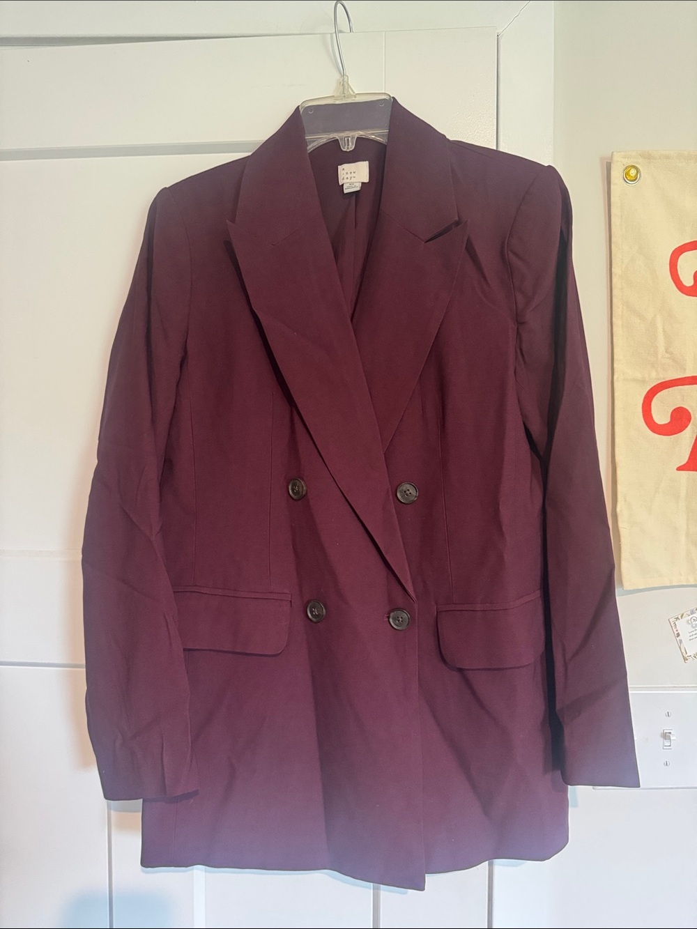 a new day Burgundy Women's Blazer